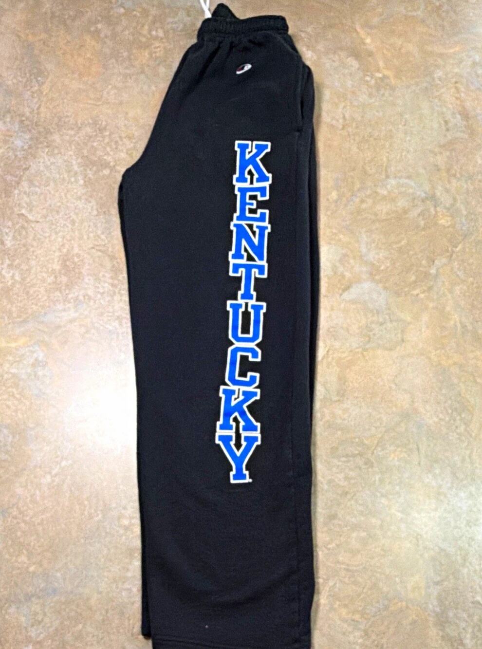 Champion Men’s Kentucky University Jogger Pants Graphic Print Black Size S